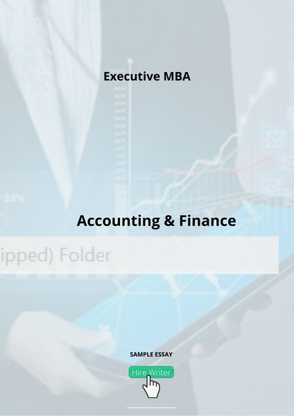 Executive-MBA Accounting & Finance Essay Questions