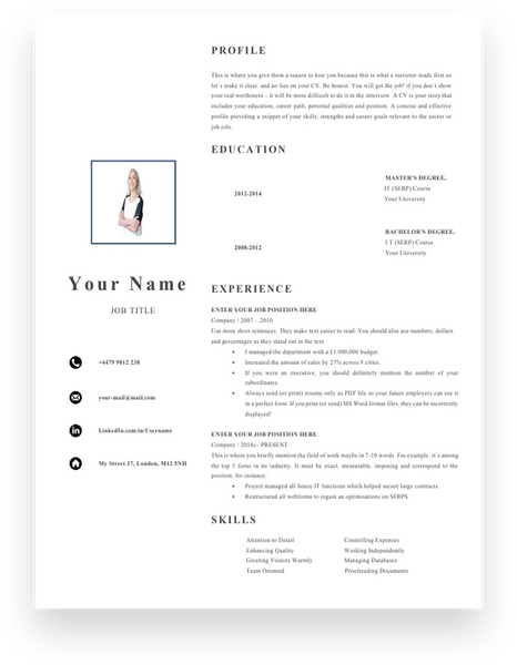 The Store Assistant 1 Page CV Template: A Game-Changer for Retail Job Seekers