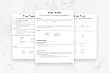 Load image into Gallery viewer, Clear Resume, 3 Page CV Template