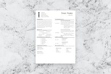 Load image into Gallery viewer, Front End Developer Resume, 1 Page CV Template
