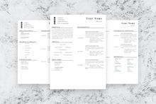 Load image into Gallery viewer, Front End Developer Resume, 3 Page CV Template