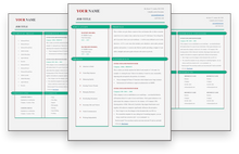 Load image into Gallery viewer, Retail Assistant 3 Page CV Template Green