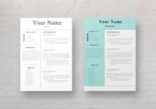 Load image into Gallery viewer, Modern 1-3 Page CV Resume Template