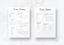 Load image into Gallery viewer, Modern CV Resume Template