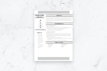 Load image into Gallery viewer, Career 1 Page CV Resume Template