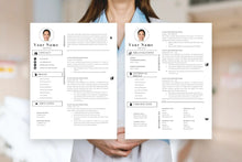 Load image into Gallery viewer, Nursing student resume, 2 page CV Templates