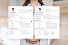 Load image into Gallery viewer, Nursing student resume, 2 page CV Templates