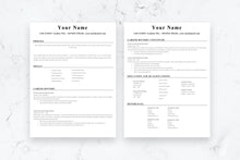 Load image into Gallery viewer, Clear Resume, 2 Page CV Template