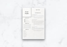 Load image into Gallery viewer, Easy 1 Page CV Template