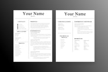 Load image into Gallery viewer, Professional 2 Page CV Resume Template - Grammarholic