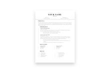 Load image into Gallery viewer, Smooth 1 Page Resume Template