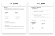 Load image into Gallery viewer, Smooth 2 Page Resume Template