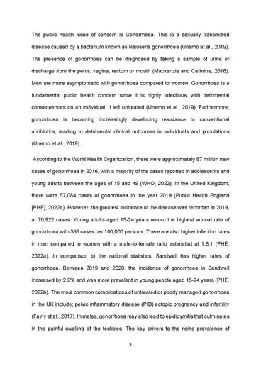 Adult Nursing Health Promotion Paper: Gonorrhea Awareness