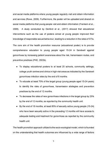 Adult Nursing Health Promotion Paper: Gonorrhea Awareness