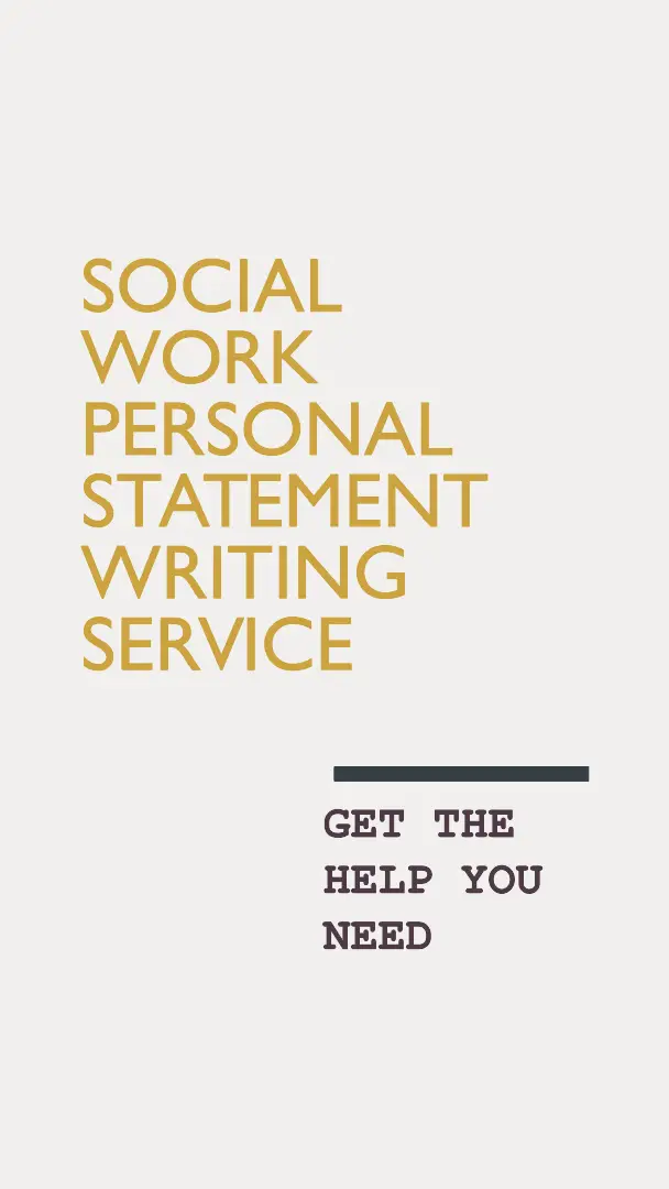 Social Work Personal Statement Writing Service