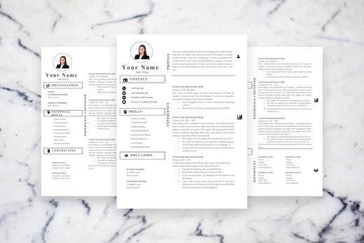 Accounting Resume Resume, 3 page CV Template Plain