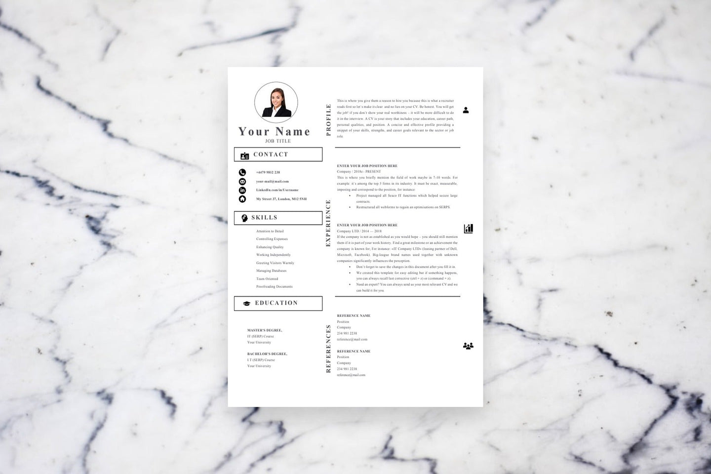 Accounting Resume Resume, 1 page CV Template