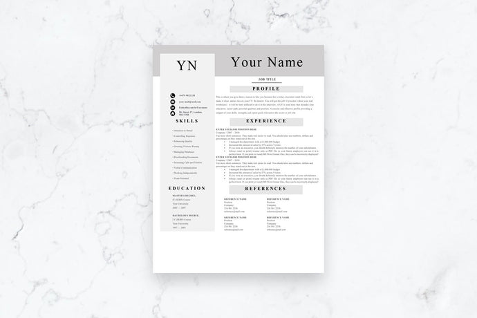 Architect Resume, 1 Page CV Template
