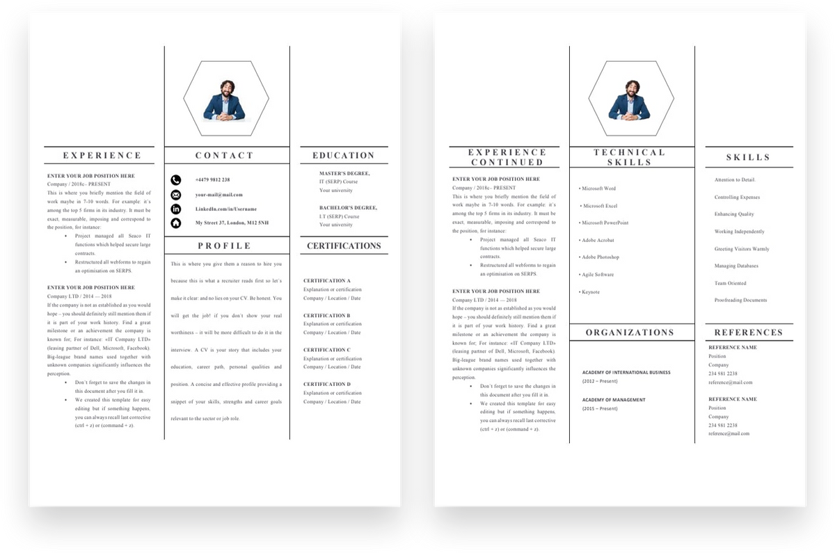 Assistant Accountant 2 Page CV Template | Grammarholic