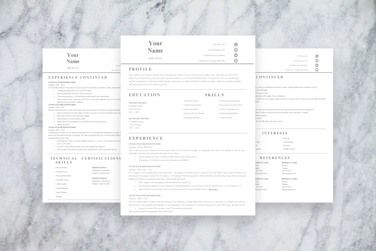 Basic Resume, CV Templates | Grammarholic