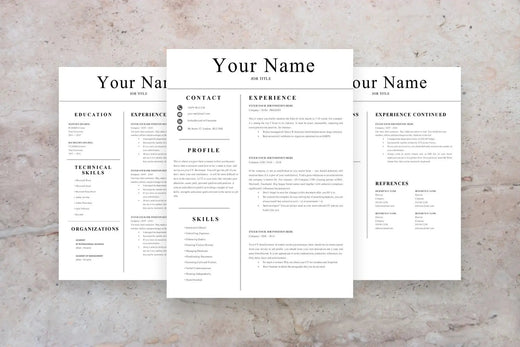 Customer Service Resume, 3 Page CV Template