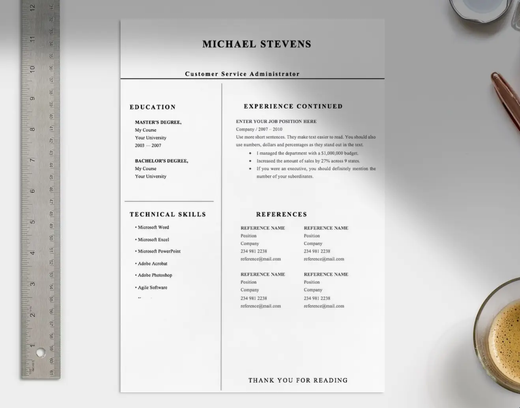 Customer Service Administrator CV - Grammarholic