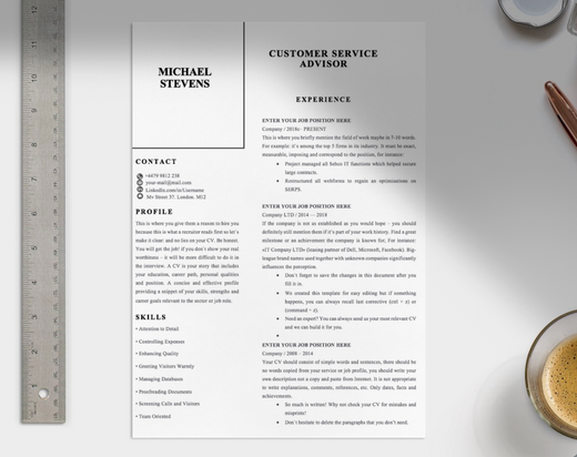 Customer Service Advisor CV - Grammarholic