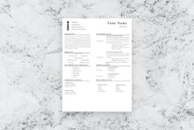 Load image into Gallery viewer, Front End Developer Resume, 1 Page CV Template
