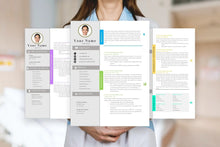 Load image into Gallery viewer, Nursing student resume, 3 page CV Templates
