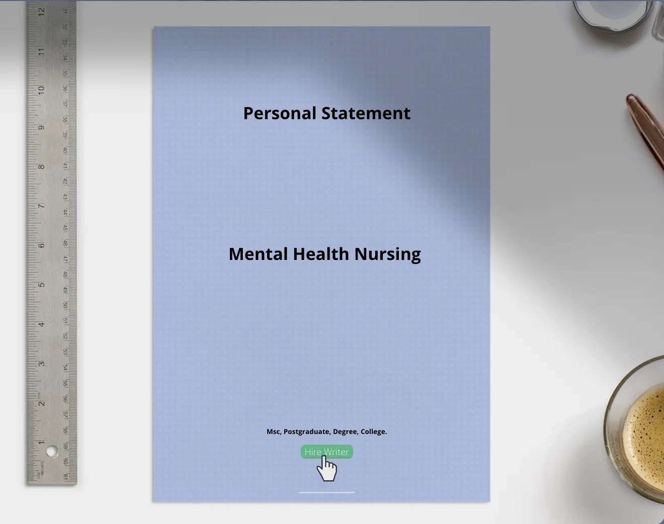 Mental Health Nursing  Personal Statement - Grammarholic