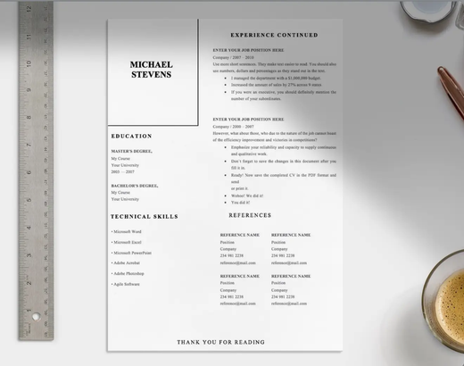 Adams Professional CV Template - Grammarholic