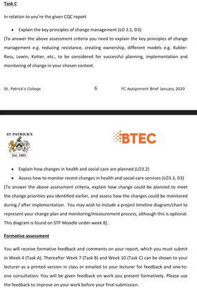 Health and Social Care Management Report - Grammarholic