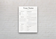Load image into Gallery viewer, Modern 1-Page CV Resume Template
