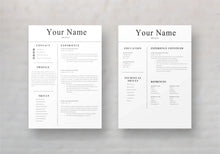 Load image into Gallery viewer, Modern 1-2 Page CV Resume Template

