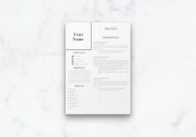 Load image into Gallery viewer, Easy 1 Page CV  Template
