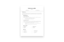 Load image into Gallery viewer, Smooth 1 Page Resume Template
