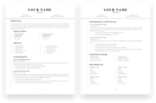 Load image into Gallery viewer, Smooth 2 Page Resume Template
