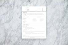 Load image into Gallery viewer, Basic 1 Page CV Resume Template - Grammarholic

