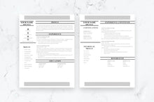 Load image into Gallery viewer, Career 2 Page CV Resume Template - Grammarholic
