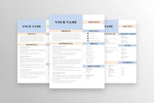 Load image into Gallery viewer, Winning 3 Page Resume Template Featured Design
