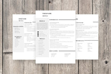 Load image into Gallery viewer, Clean 3 Page Resume Template
