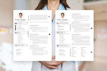 Load image into Gallery viewer, Nursing student resume, 2 page CV Templates

