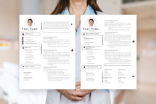 Load image into Gallery viewer, Nursing student resume, 2 page CV Templates
