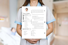 Load image into Gallery viewer, Nursing student resume, 1 page CV Templates
