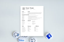 Load image into Gallery viewer, Marketing Resume, 1 Page CV Templates
